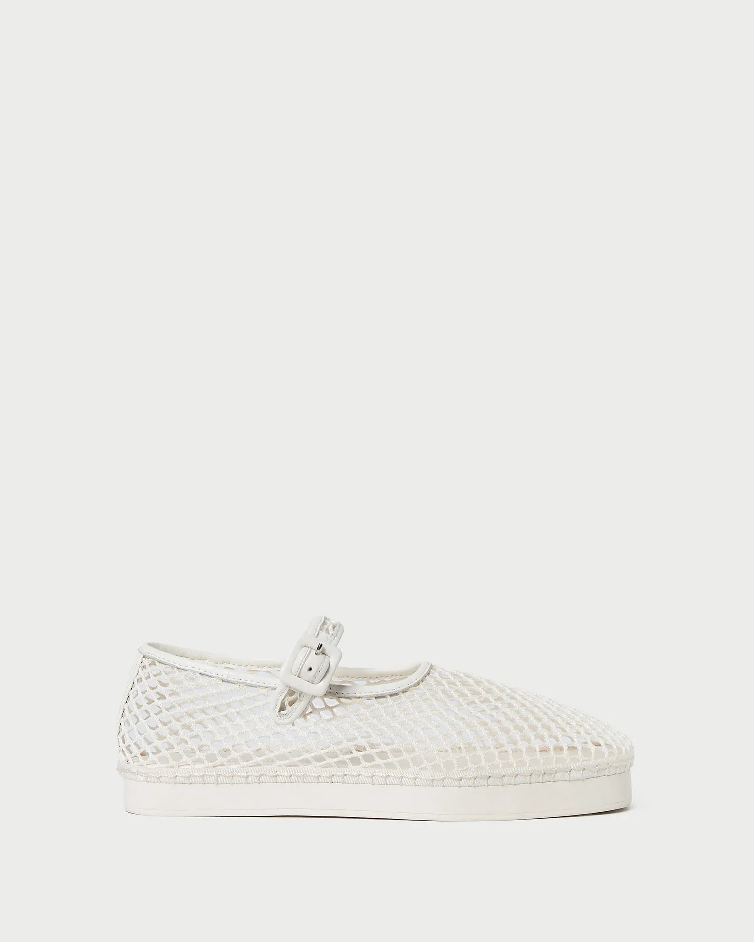 Rita White Netted Mary Jane -LOEFFLER RANDALL