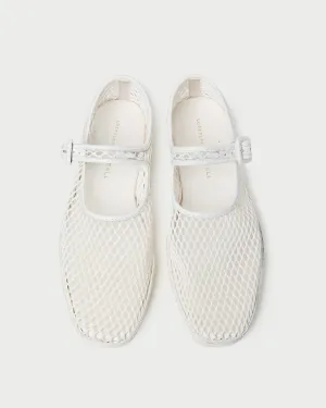 Rita White Netted Mary Jane -LOEFFLER RANDALL