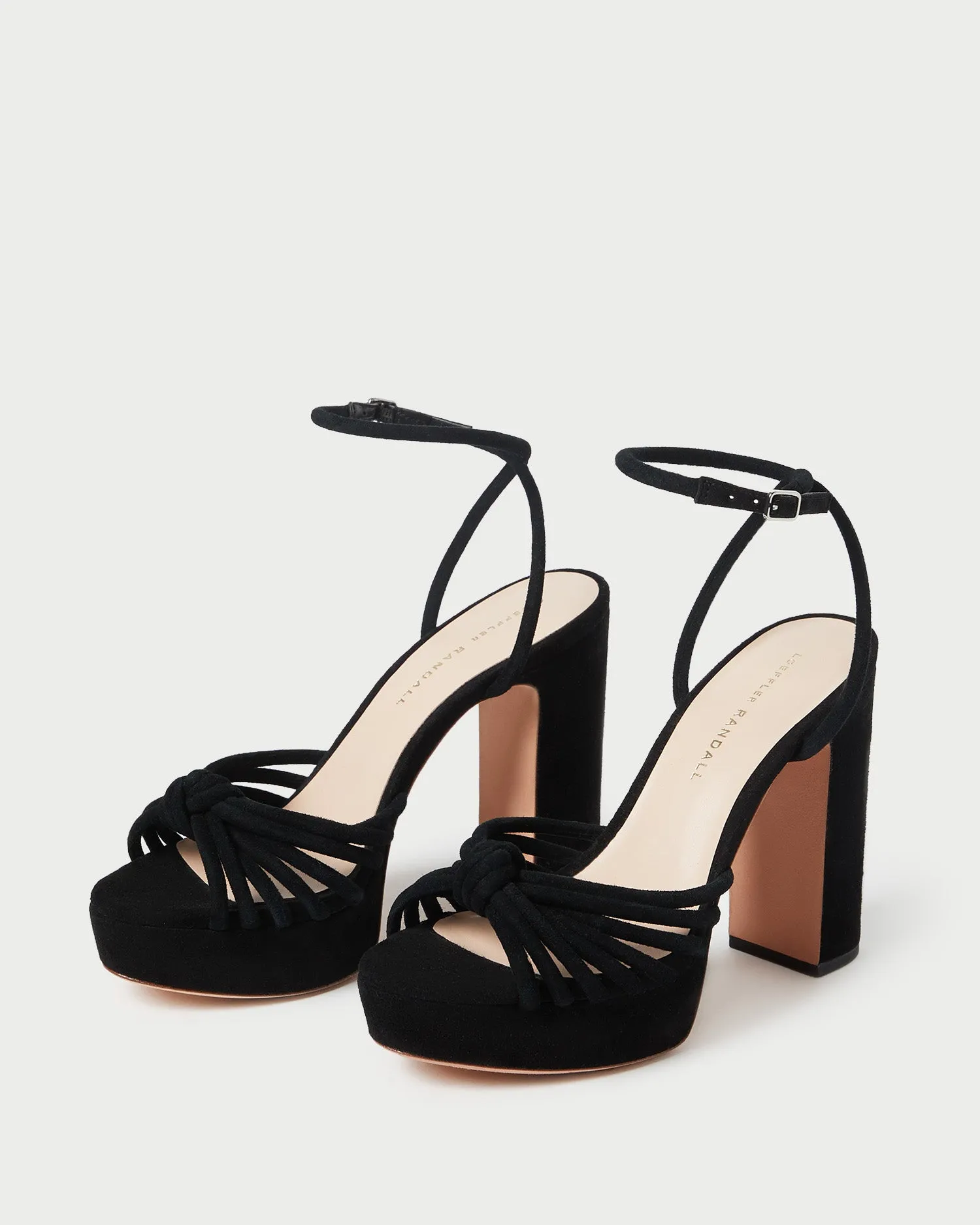Rivka Black Suede Platform Sandal -LOEFFLER RANDALL