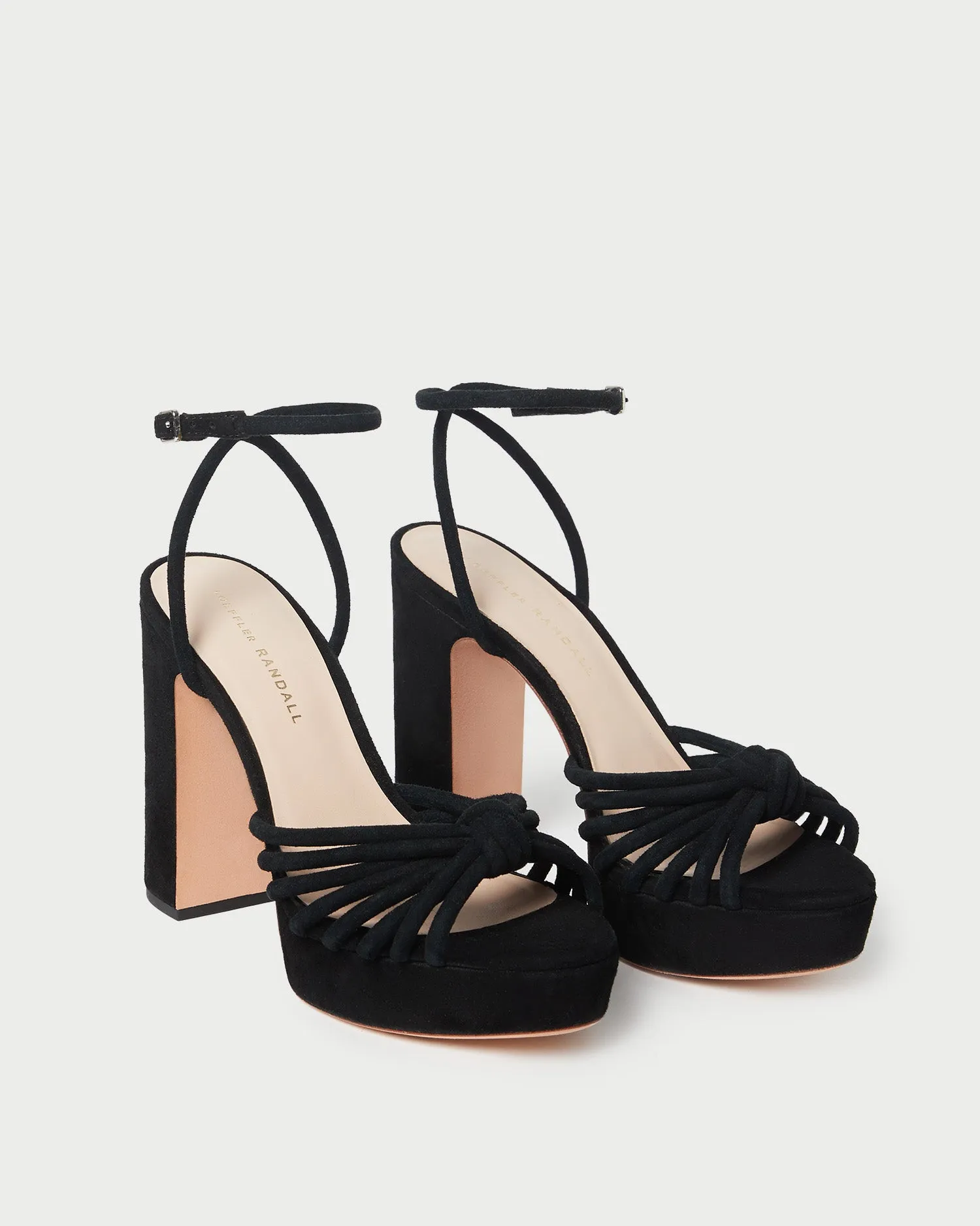 Rivka Black Suede Platform Sandal -LOEFFLER RANDALL