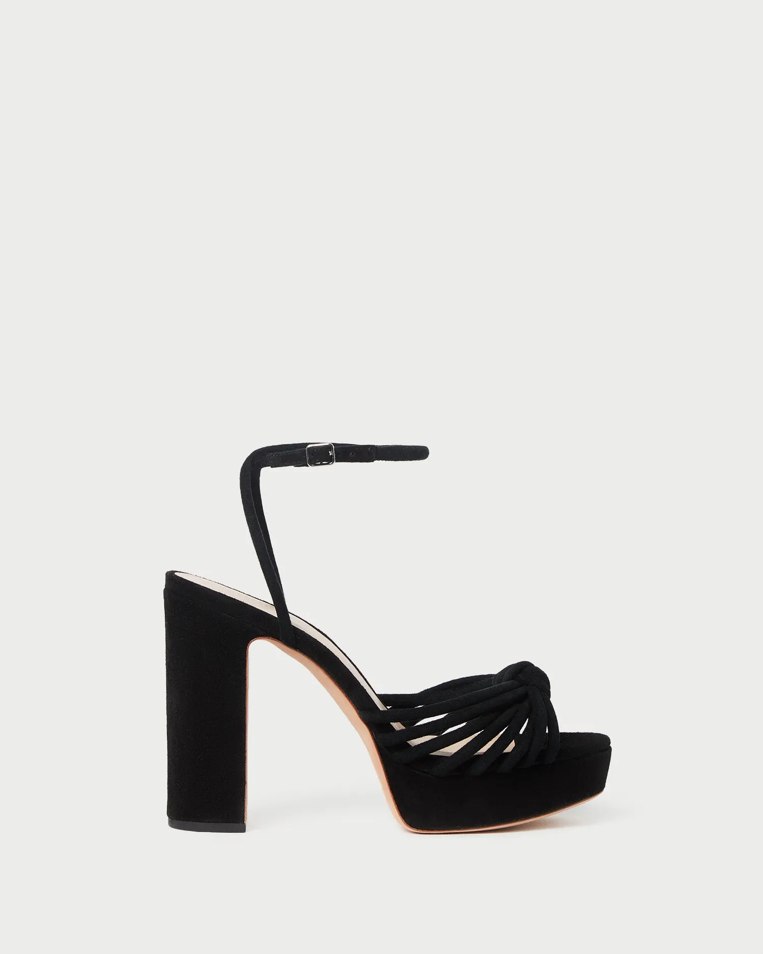 Rivka Black Suede Platform Sandal -LOEFFLER RANDALL