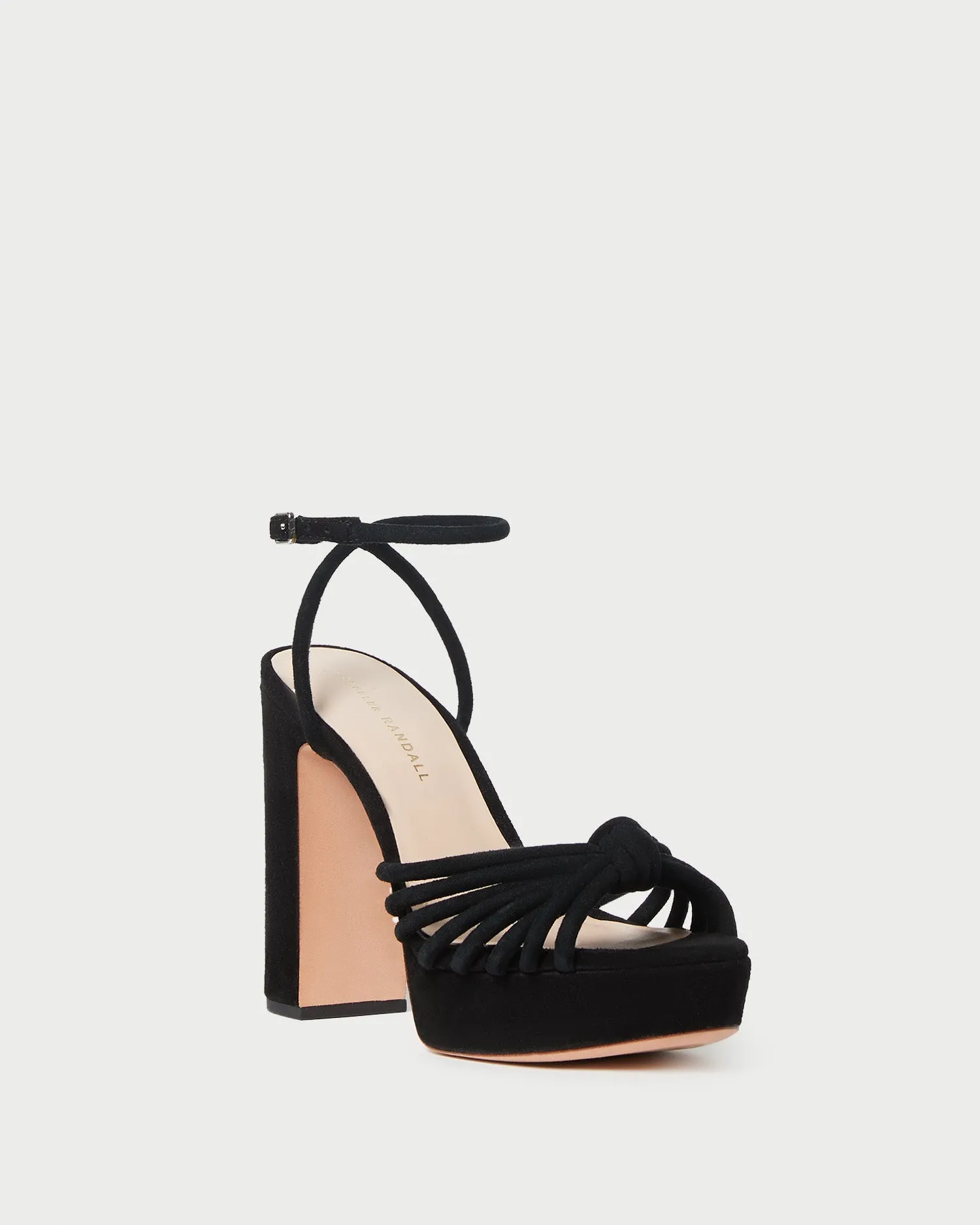 Rivka Black Suede Platform Sandal -LOEFFLER RANDALL
