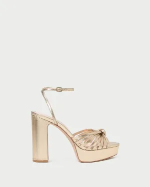 Rivka Champagne Knot Platform Sandal -LOEFFLER RANDALL