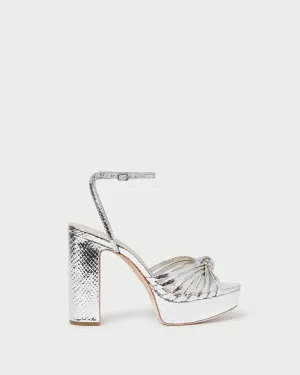 Rivka Silver Knot Platform Sandal -LOEFFLER RANDALL