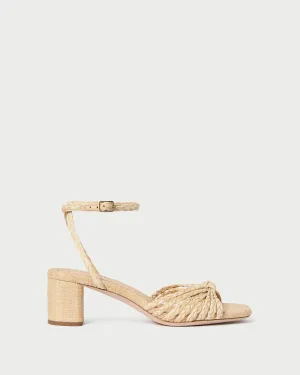 Riya Natural Knot Mid-Heel Sandal -LOEFFLER RANDALL