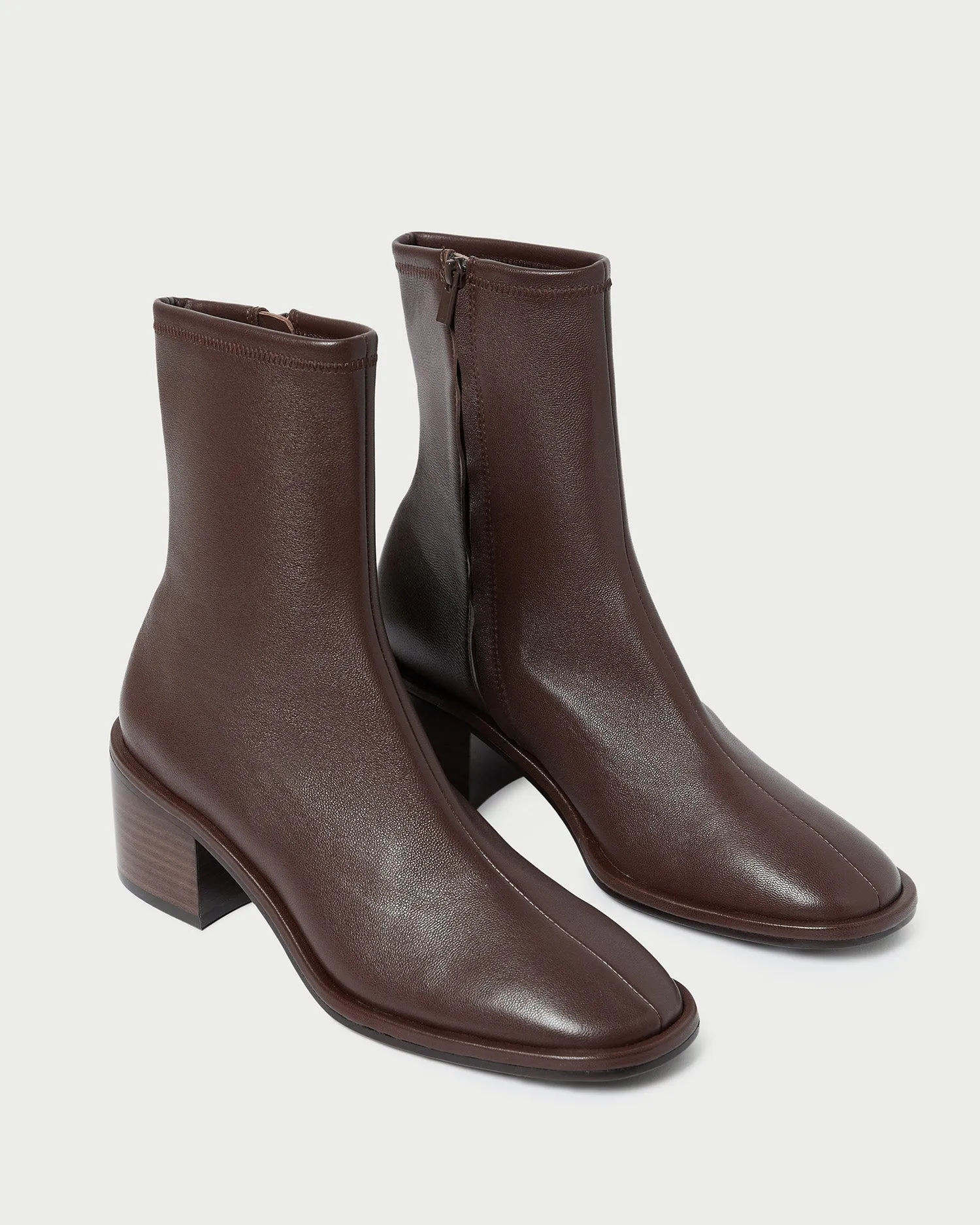 Roxy Espresso Block Heel Bootie -LOEFFLER RANDALL