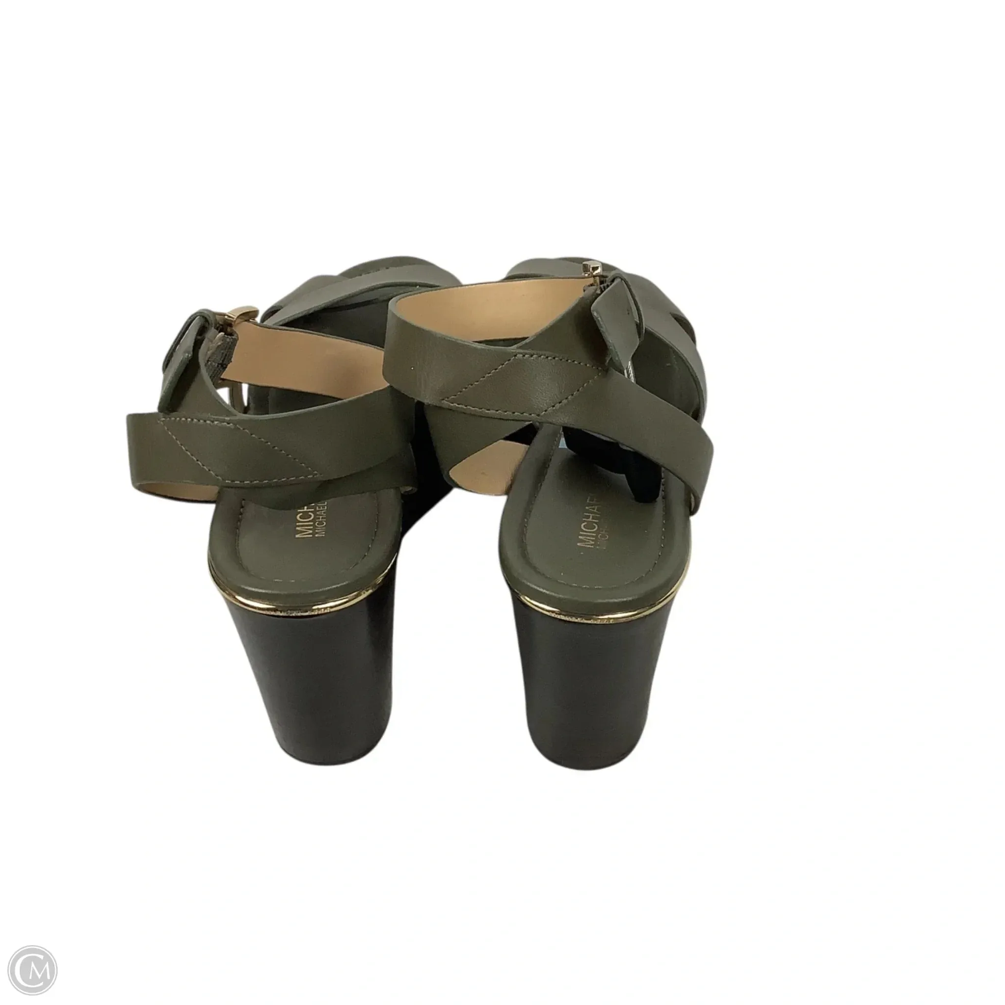Sandals Designer By Michael Kors In Green, Size: 10