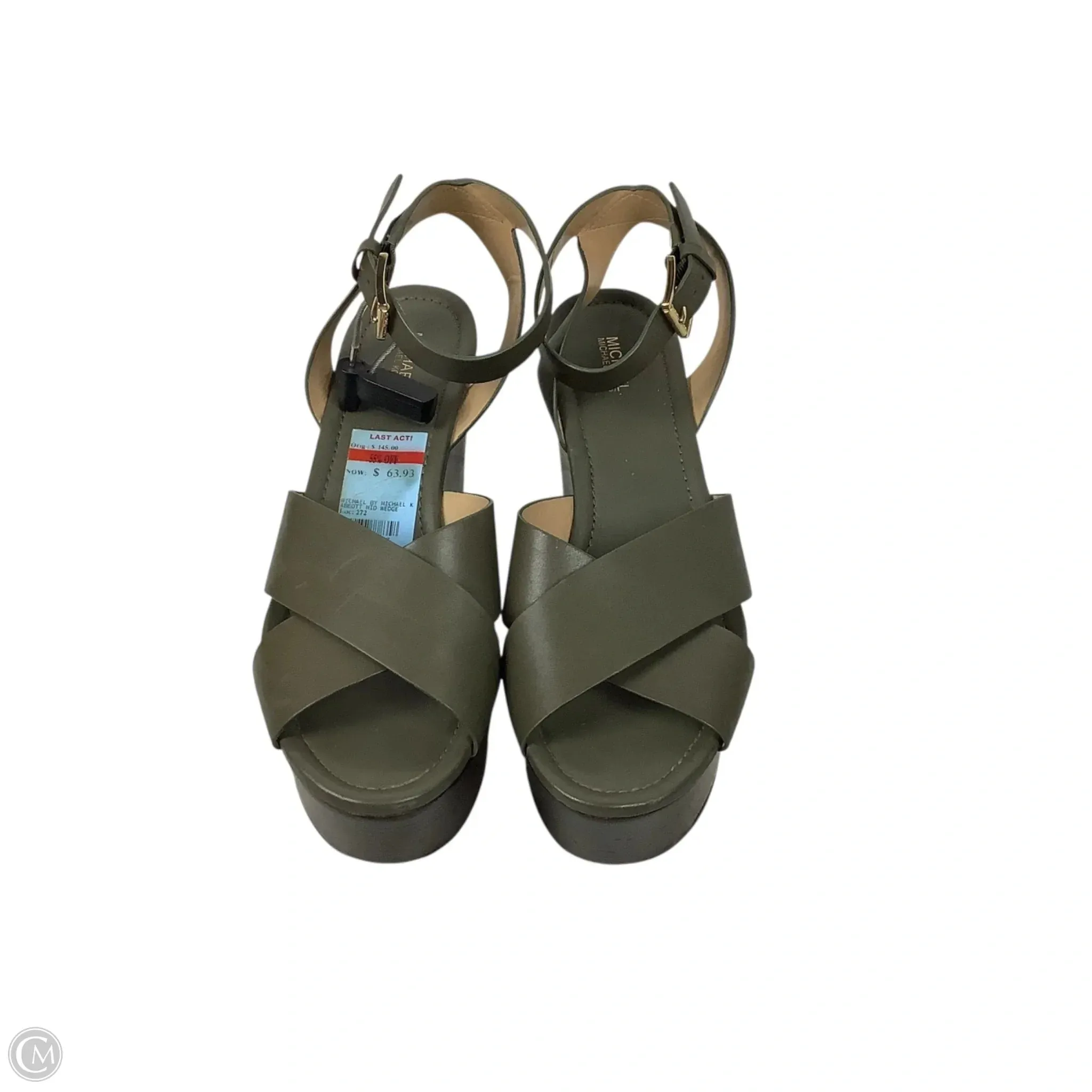 Sandals Designer By Michael Kors In Green, Size: 10