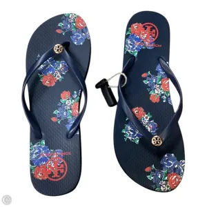 Sandals Designer By Tory Burch In Navy, Size: 10