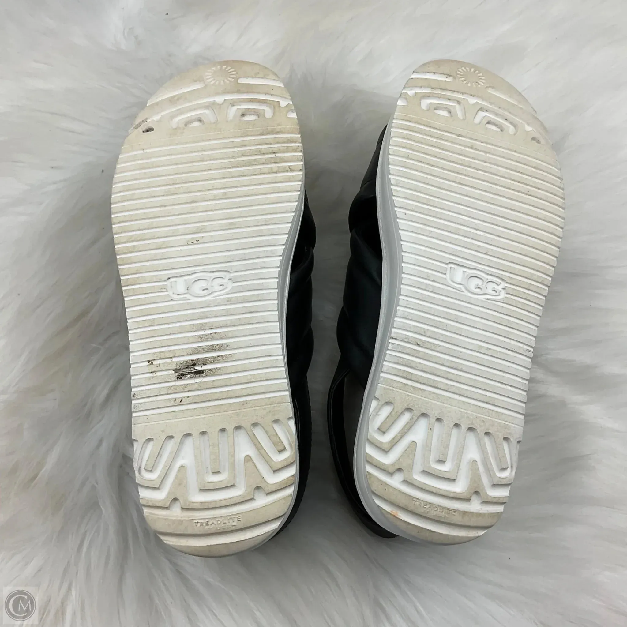 Sandals Designer By Ugg In Black, Size: 6.5