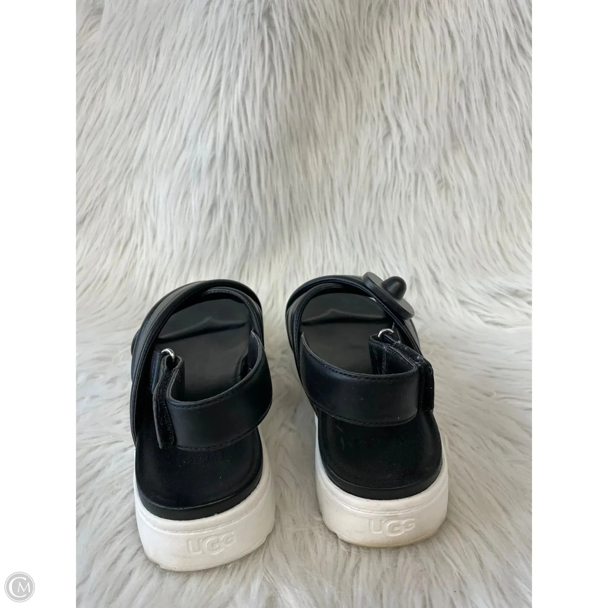 Sandals Designer By Ugg In Black, Size: 9