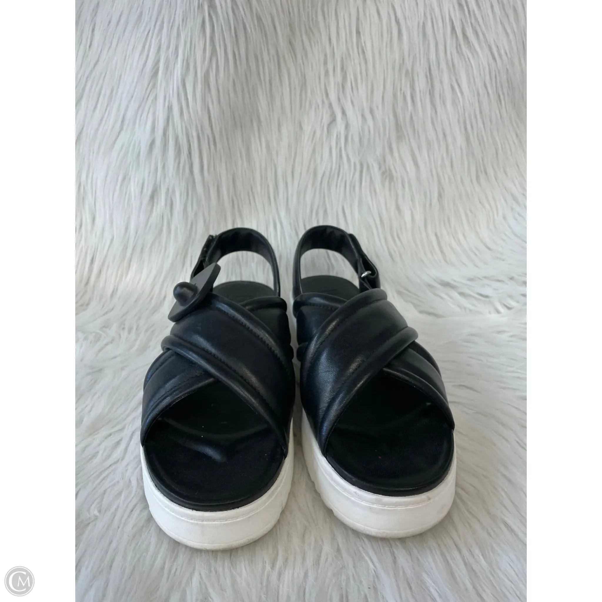 Sandals Designer By Ugg In Black, Size: 9