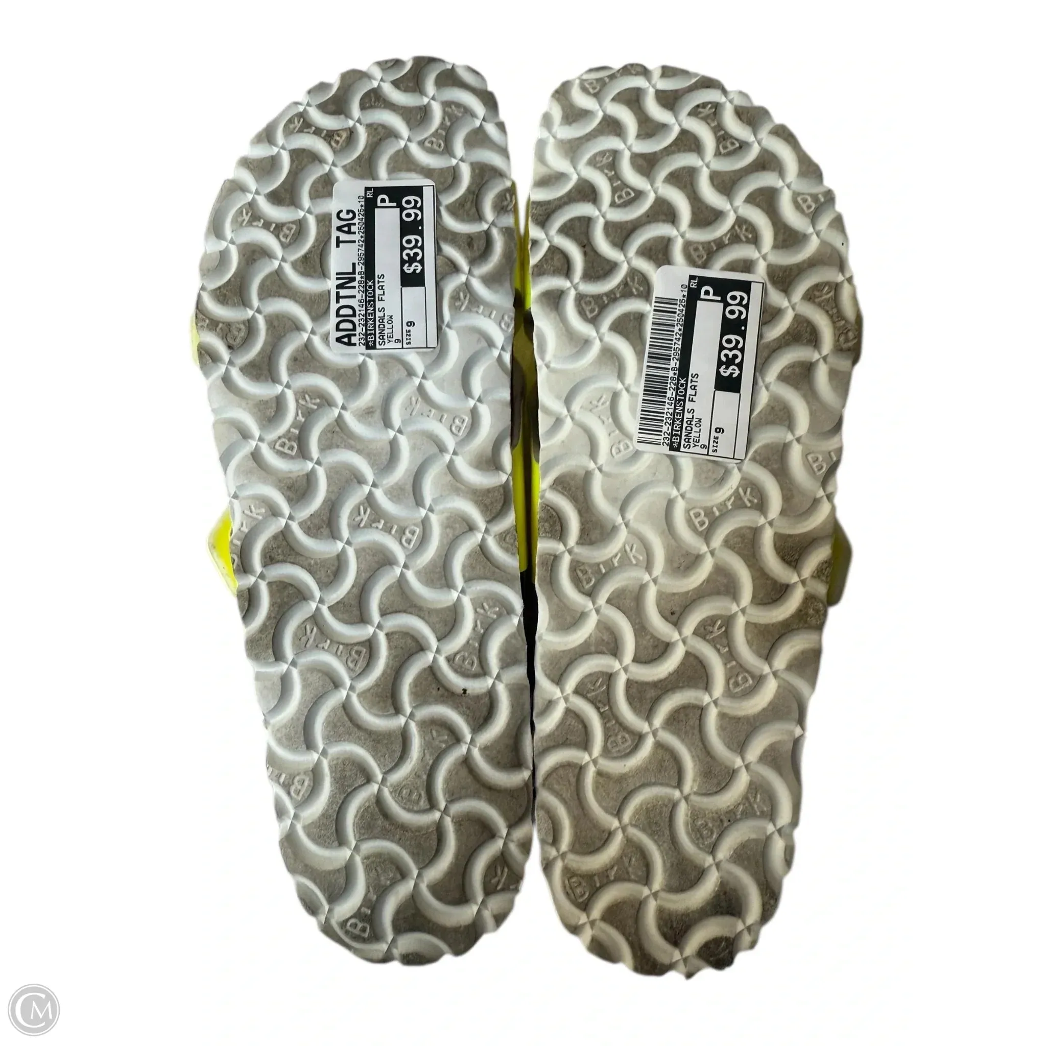 Sandals Flats By Birkenstock In Yellow, Size: 9