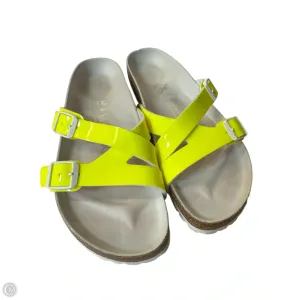 Sandals Flats By Birkenstock In Yellow, Size: 9