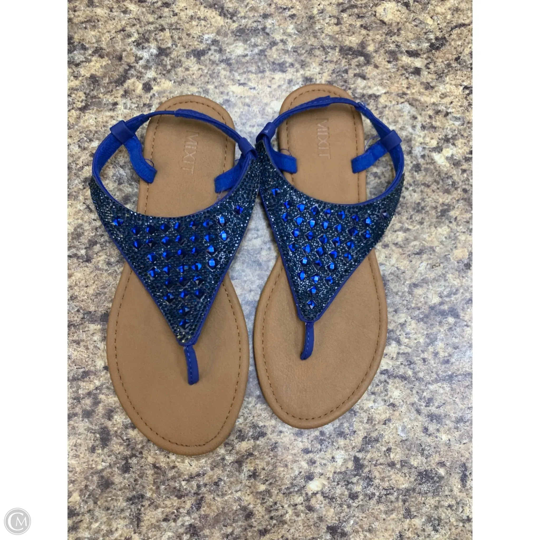 Sandals Flats By Cmf In Blue, Size: 7