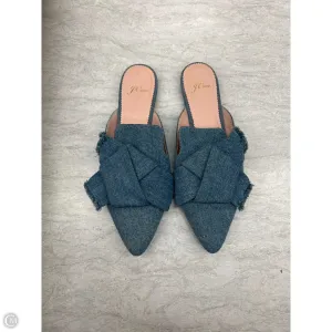 Sandals Flats By J. Crew In Blue Denim, Size: 8.5