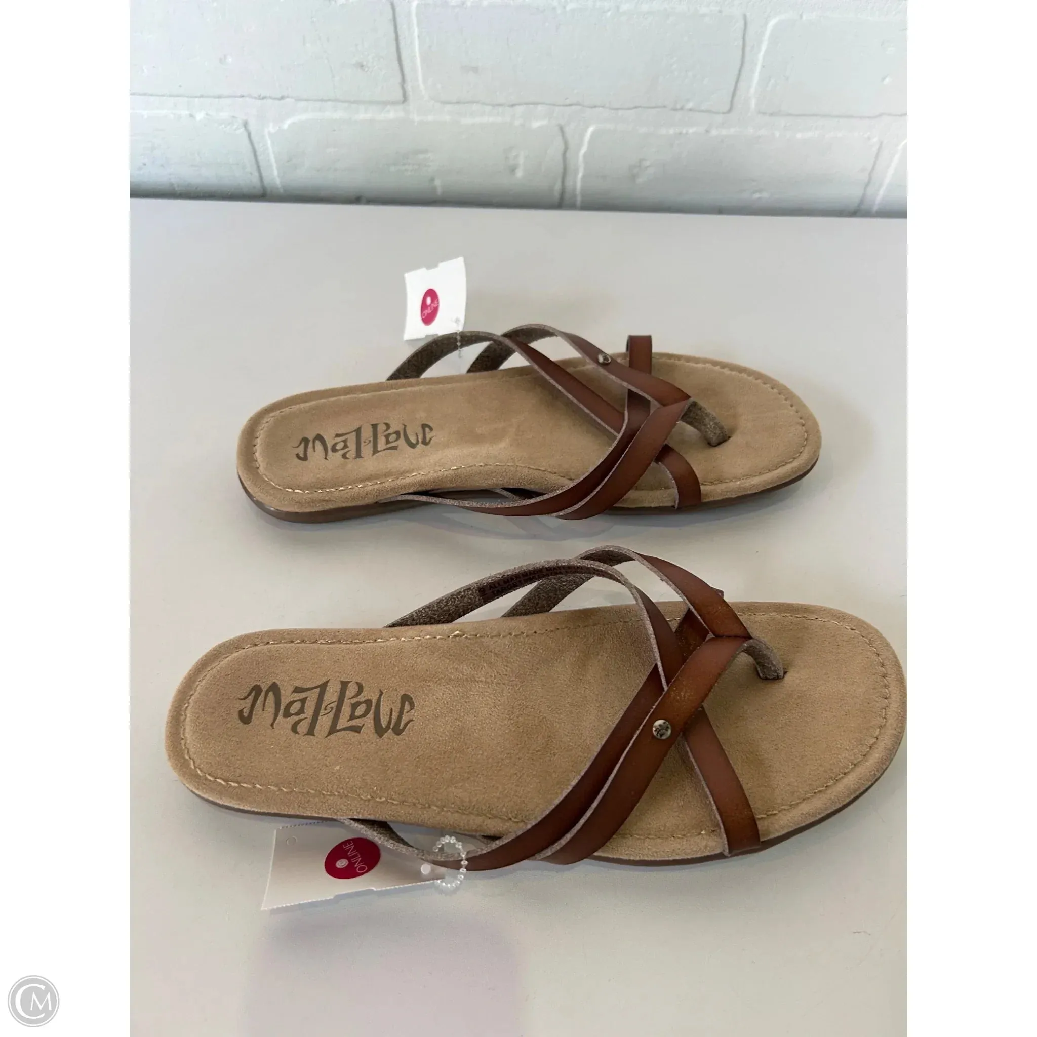 Sandals Flats By Mad Love In Brown, Size: 9