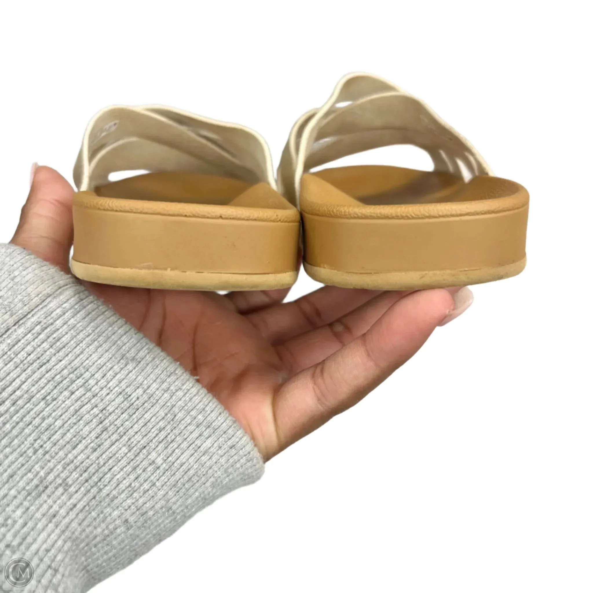 Sandals Flats By Reef In Gold, Size: 6