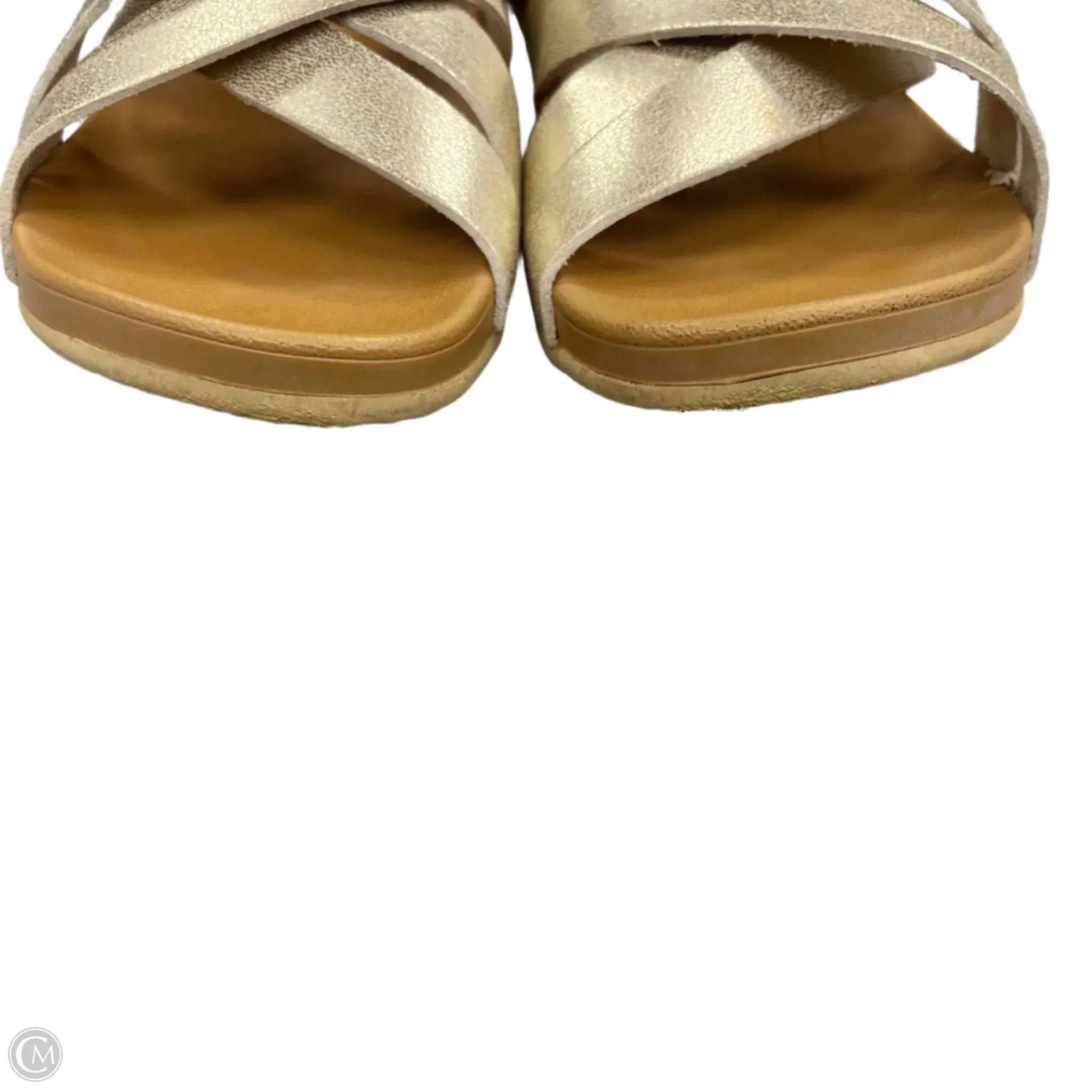Sandals Flats By Reef In Gold, Size: 6