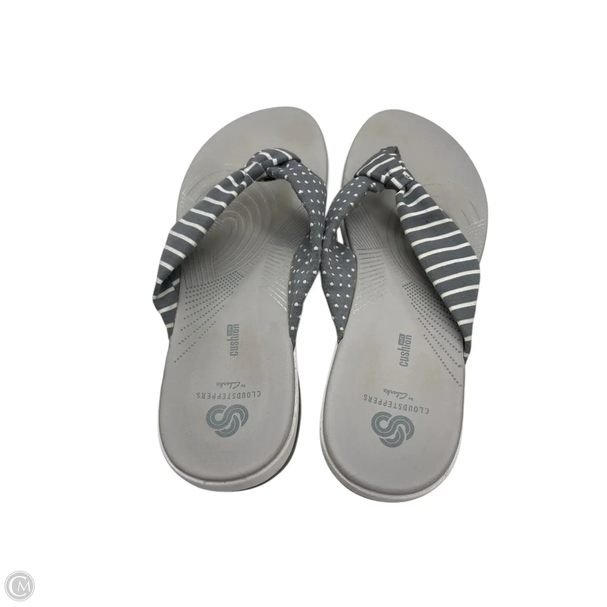 Sandals Flip Flops By Clarks In White, Size: 9