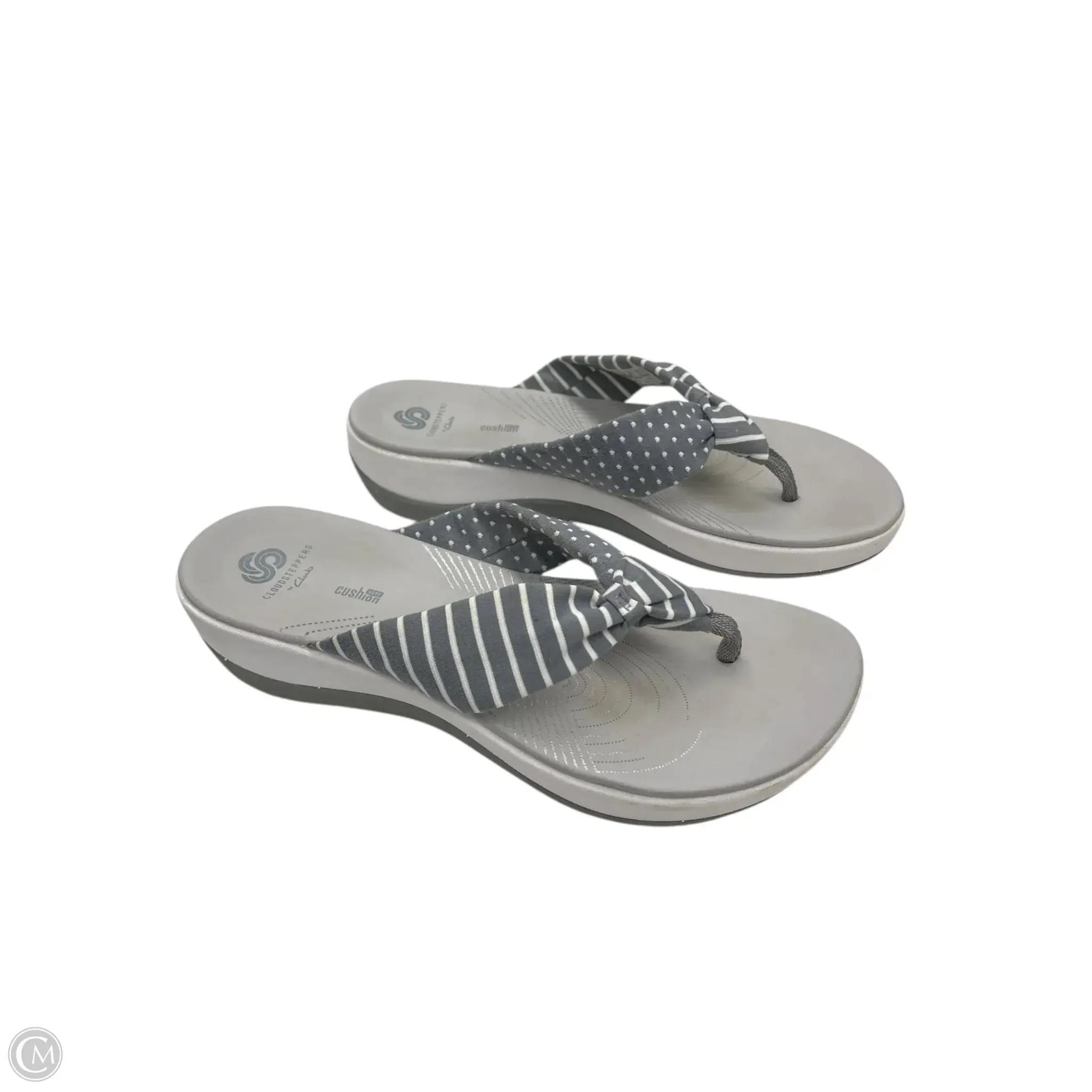Sandals Flip Flops By Clarks In White, Size: 9