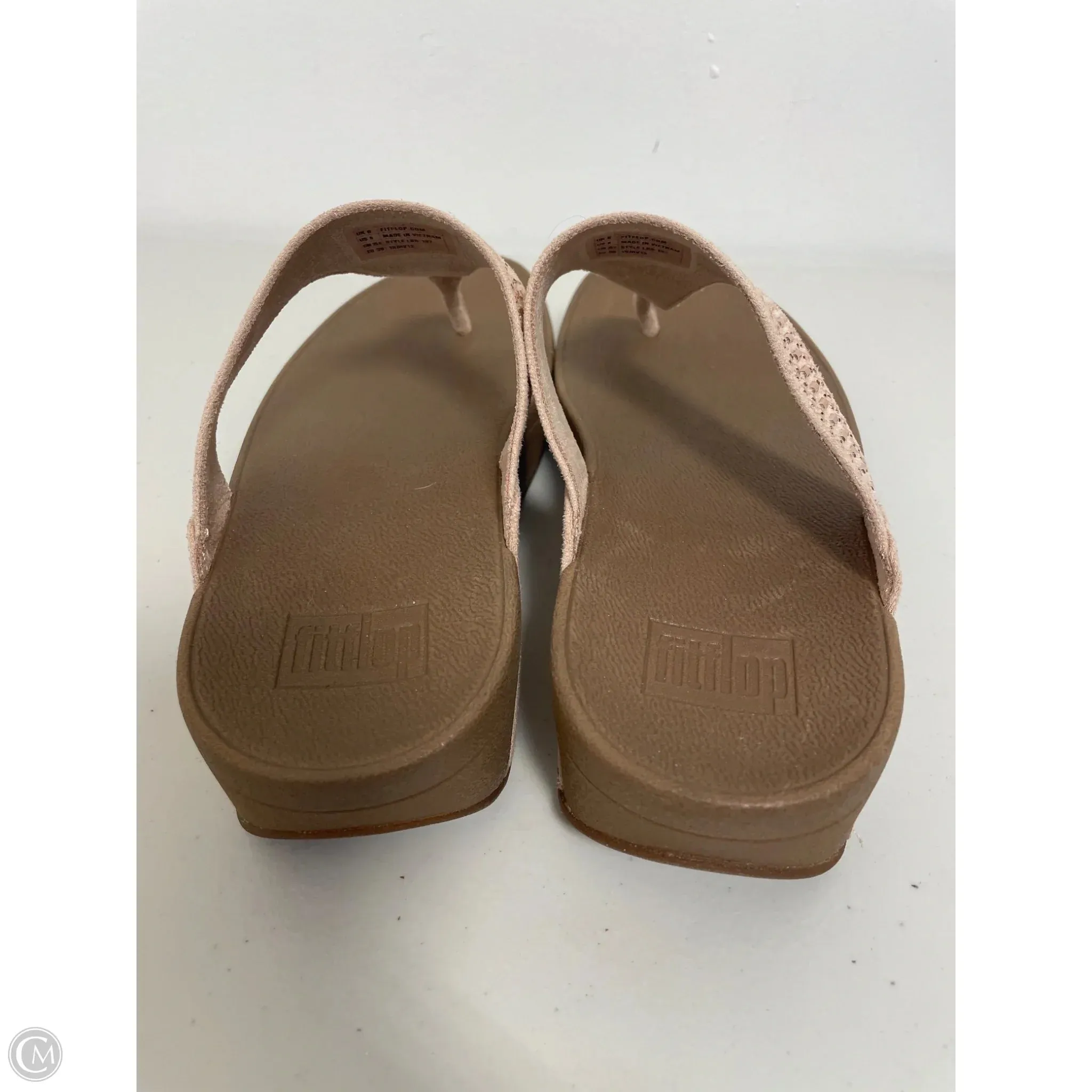 Sandals Flip Flops By Fitflop In Rose Gold, Size: 8