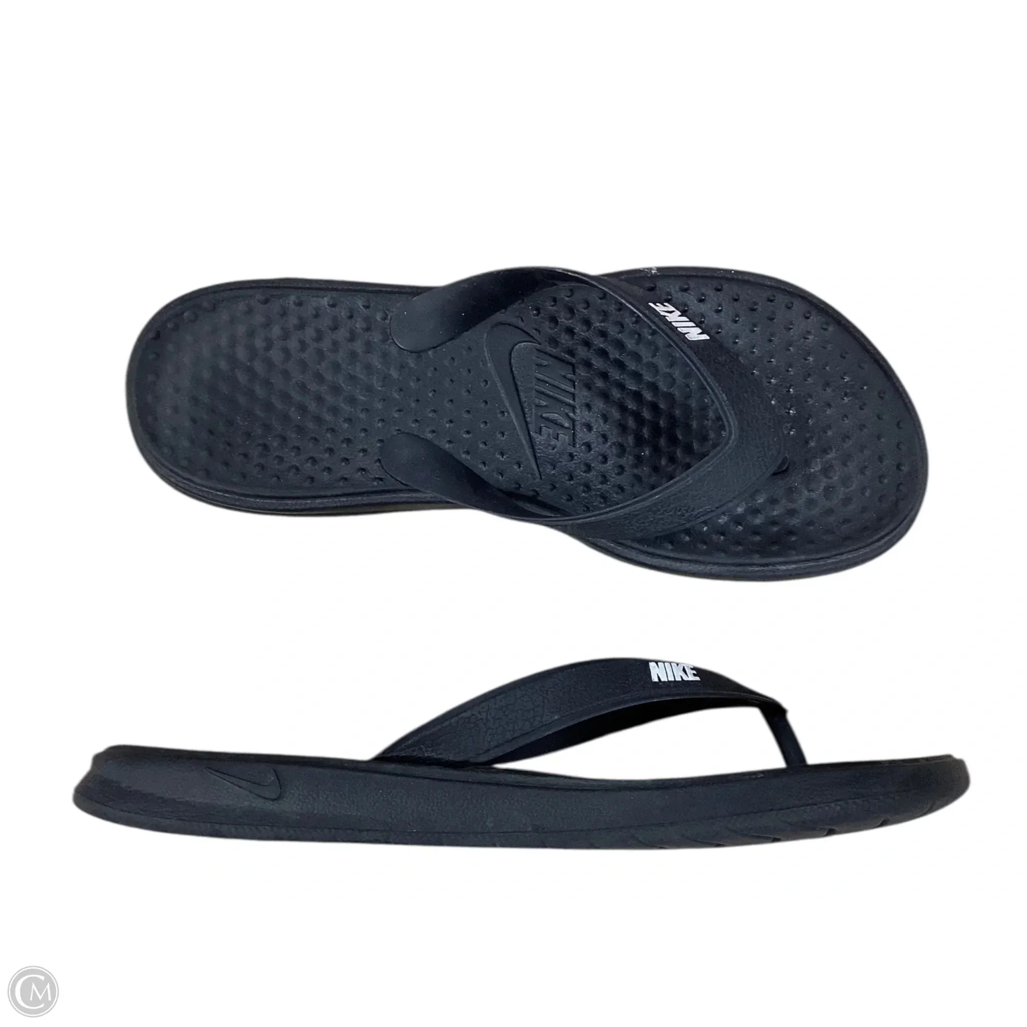 Sandals Flip Flops By Nike In Black, Size: 7