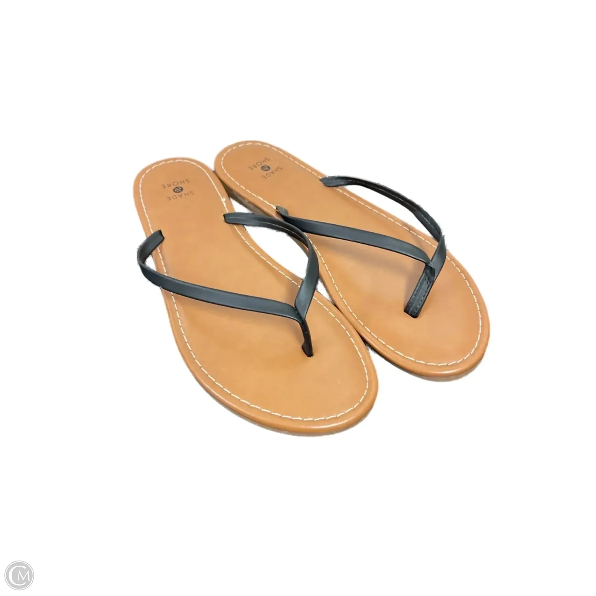 Sandals Flip Flops By Shade & Shore In Black, Size: 8