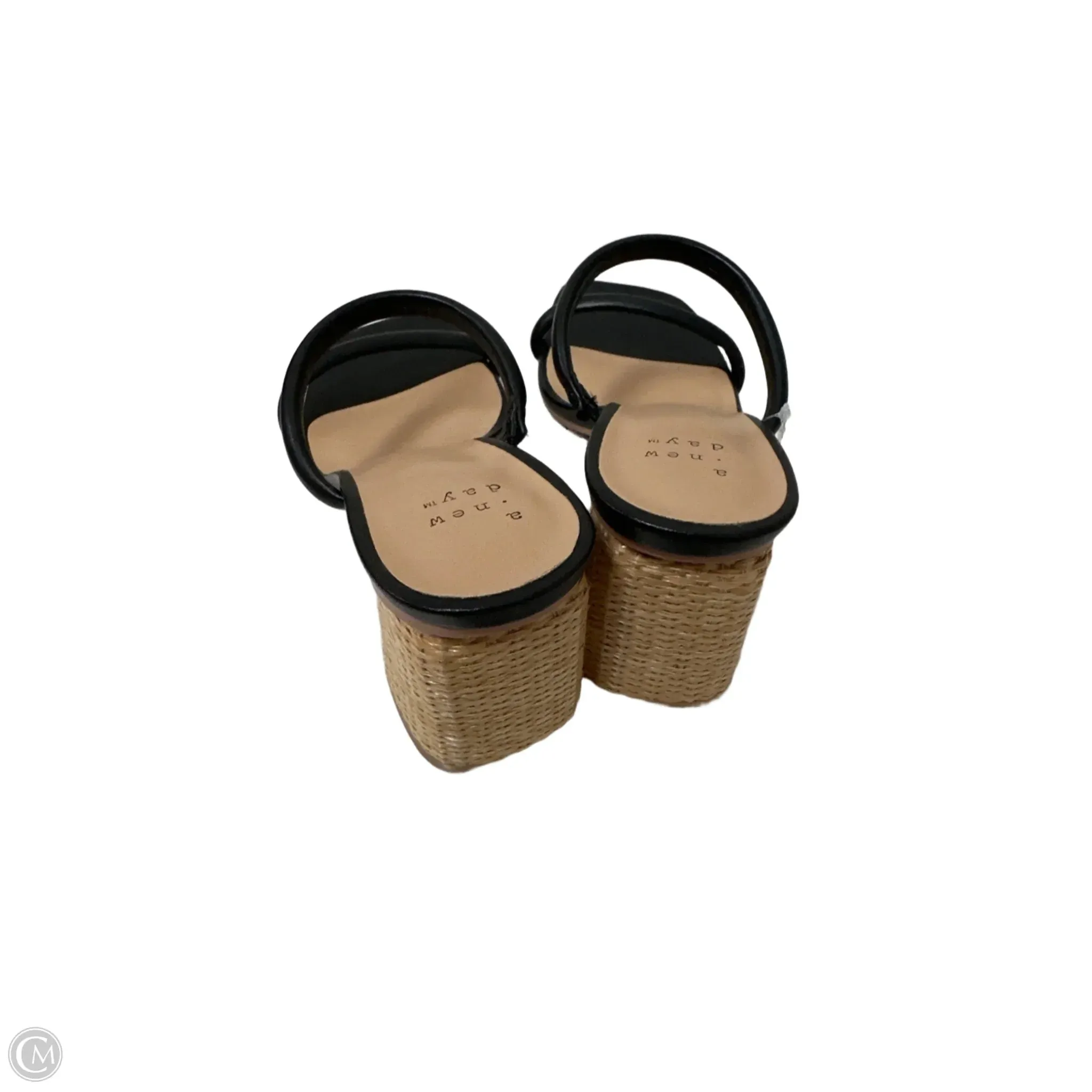 Sandals Heels Block By A New Day In Black & Cream, Size: 6.5