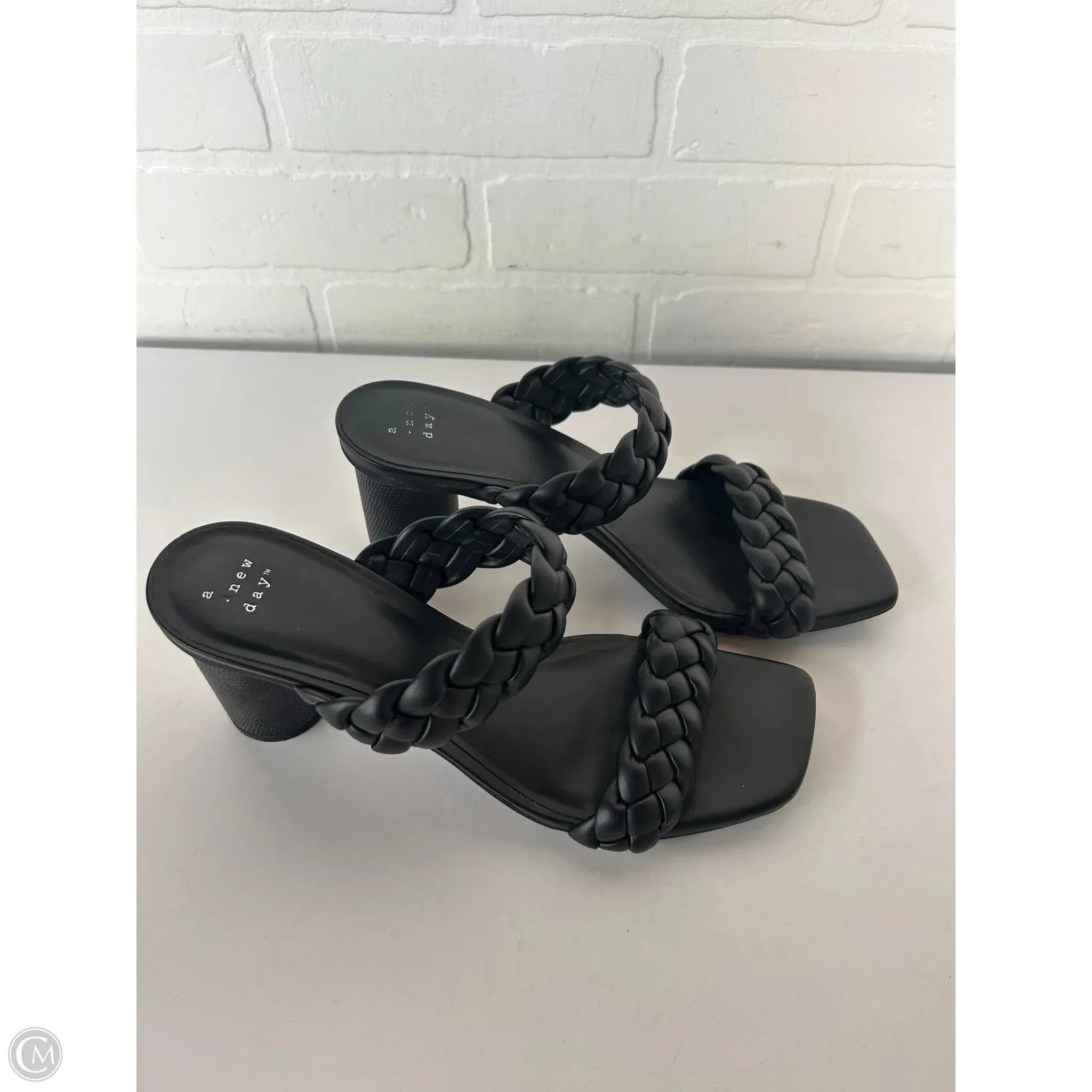 Sandals Heels Block By A New Day In Black, Size: 10