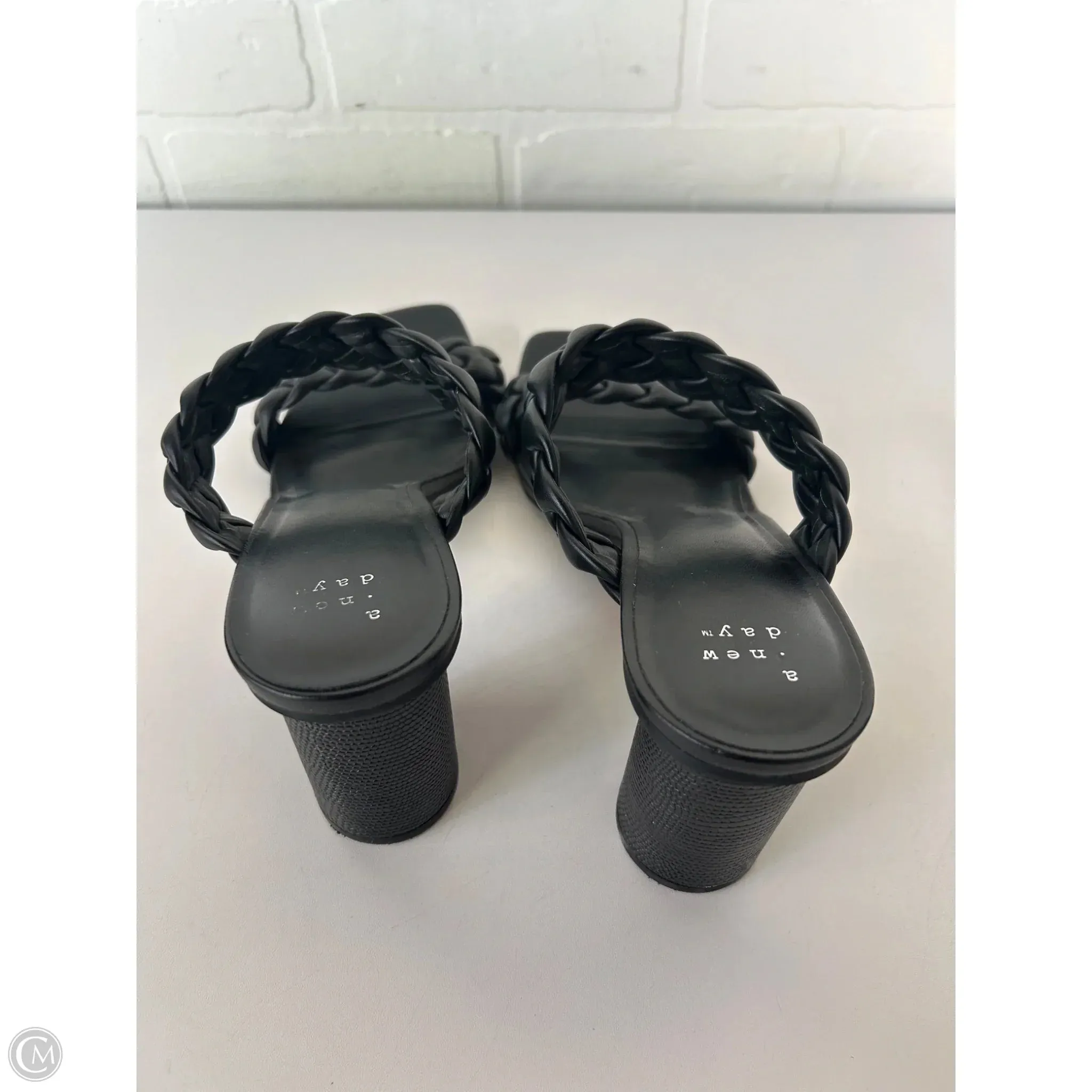 Sandals Heels Block By A New Day In Black, Size: 10