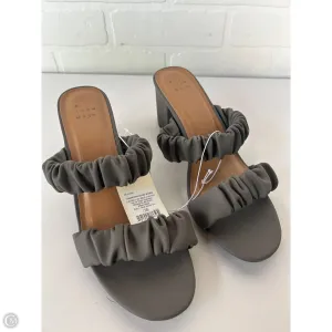 Sandals Heels Block By A New Day In Grey, Size: 10