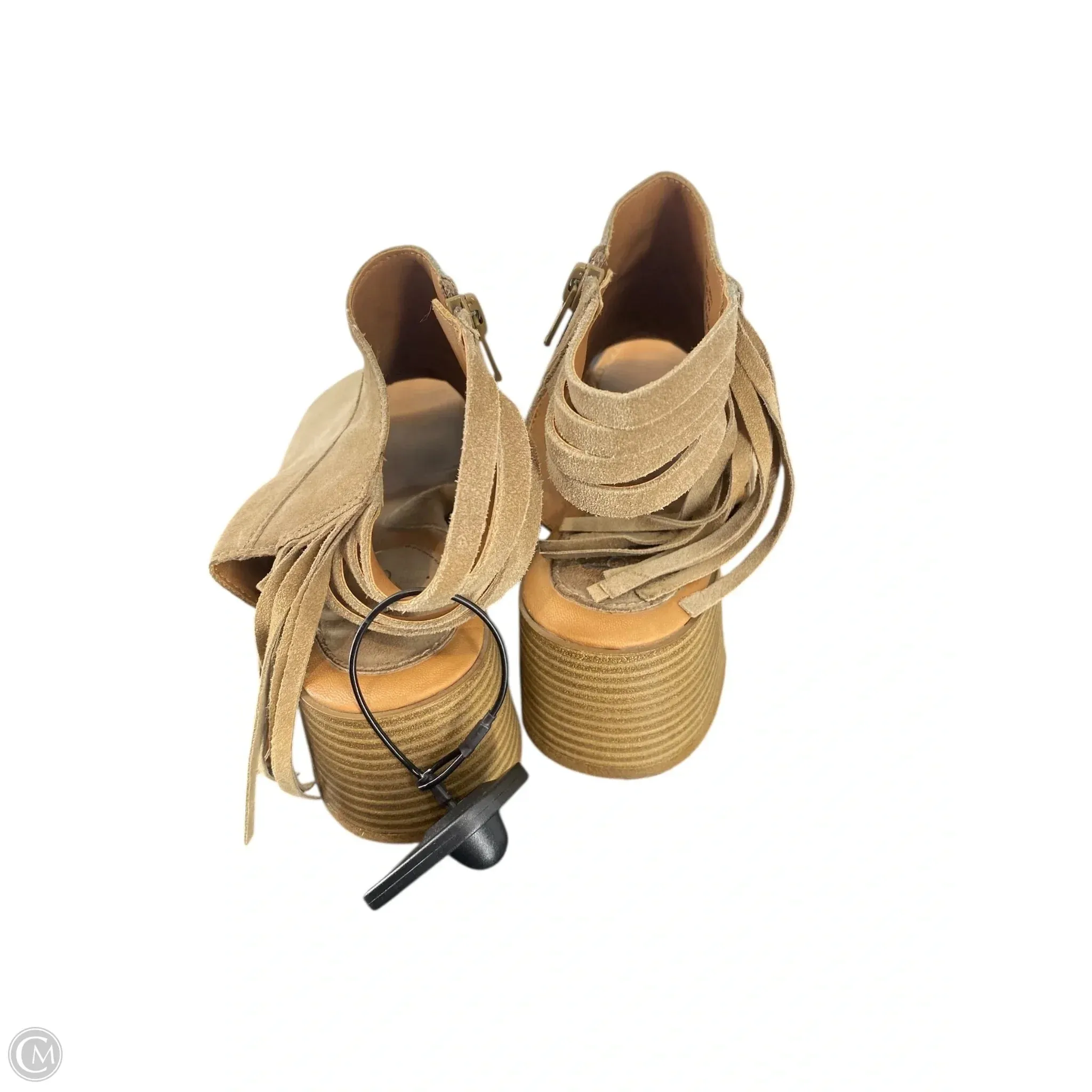 Sandals Heels Block By Boc In Tan, Size: 9