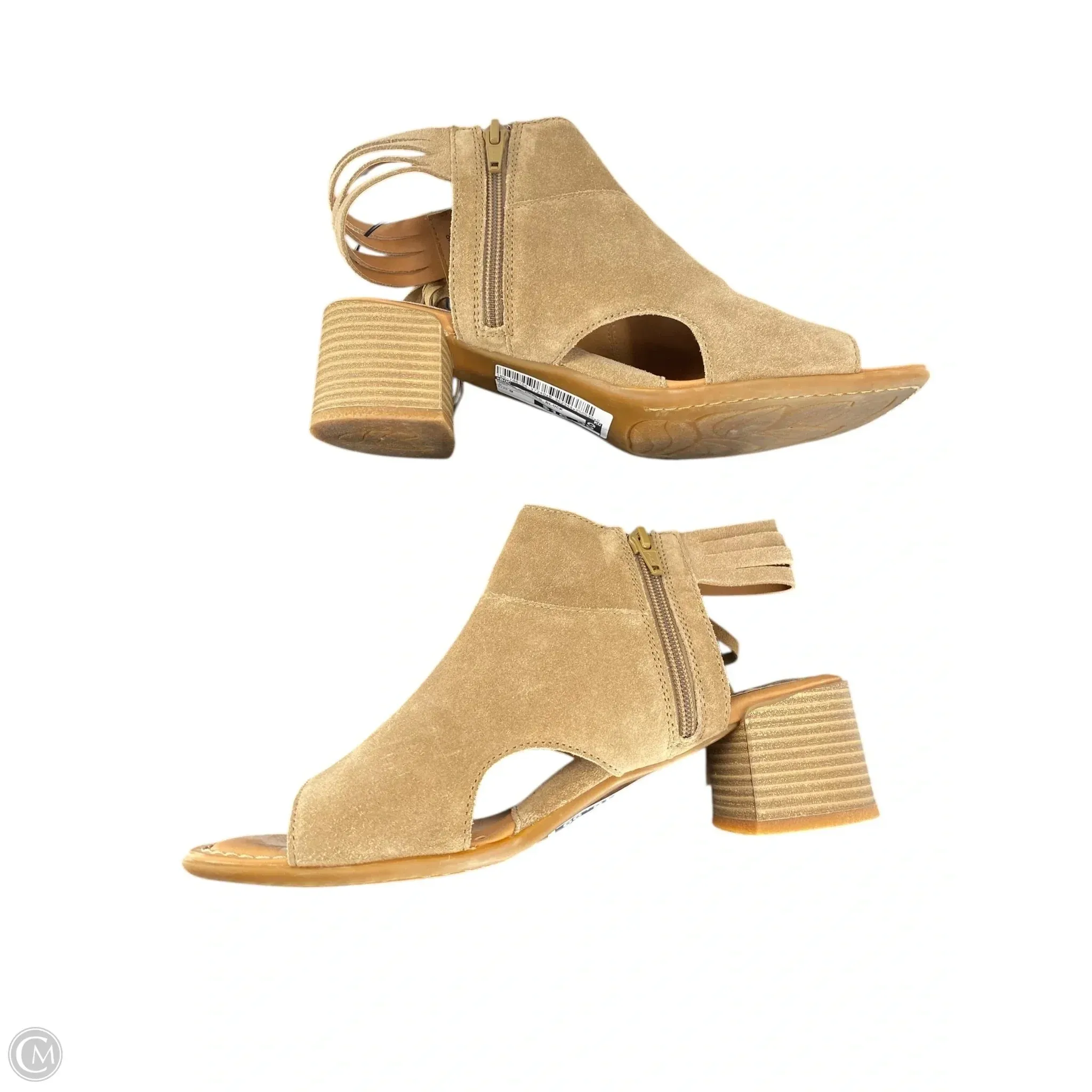 Sandals Heels Block By Boc In Tan, Size: 9