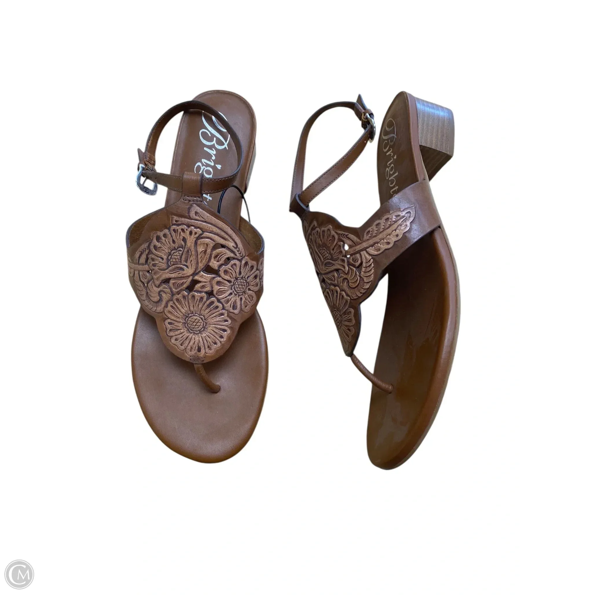 Sandals Heels Block By Brighton In Brown, Size: 10