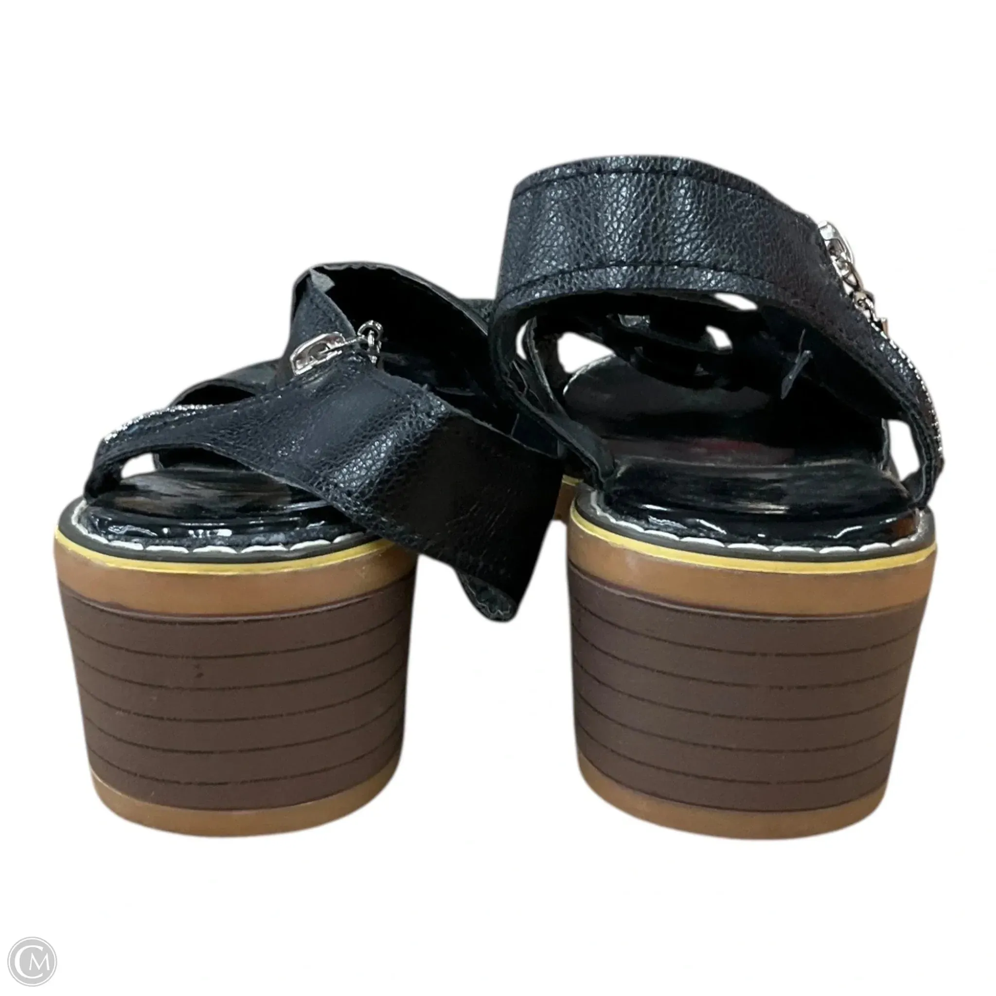 Sandals Heels Block By Cme In Black, Size: 10