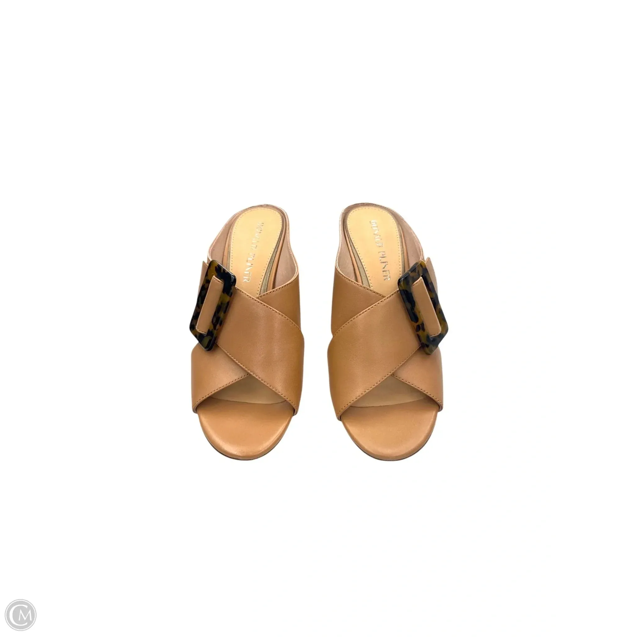 Sandals Heels Block By Donald Pliner In Tan, Size: 8.5
