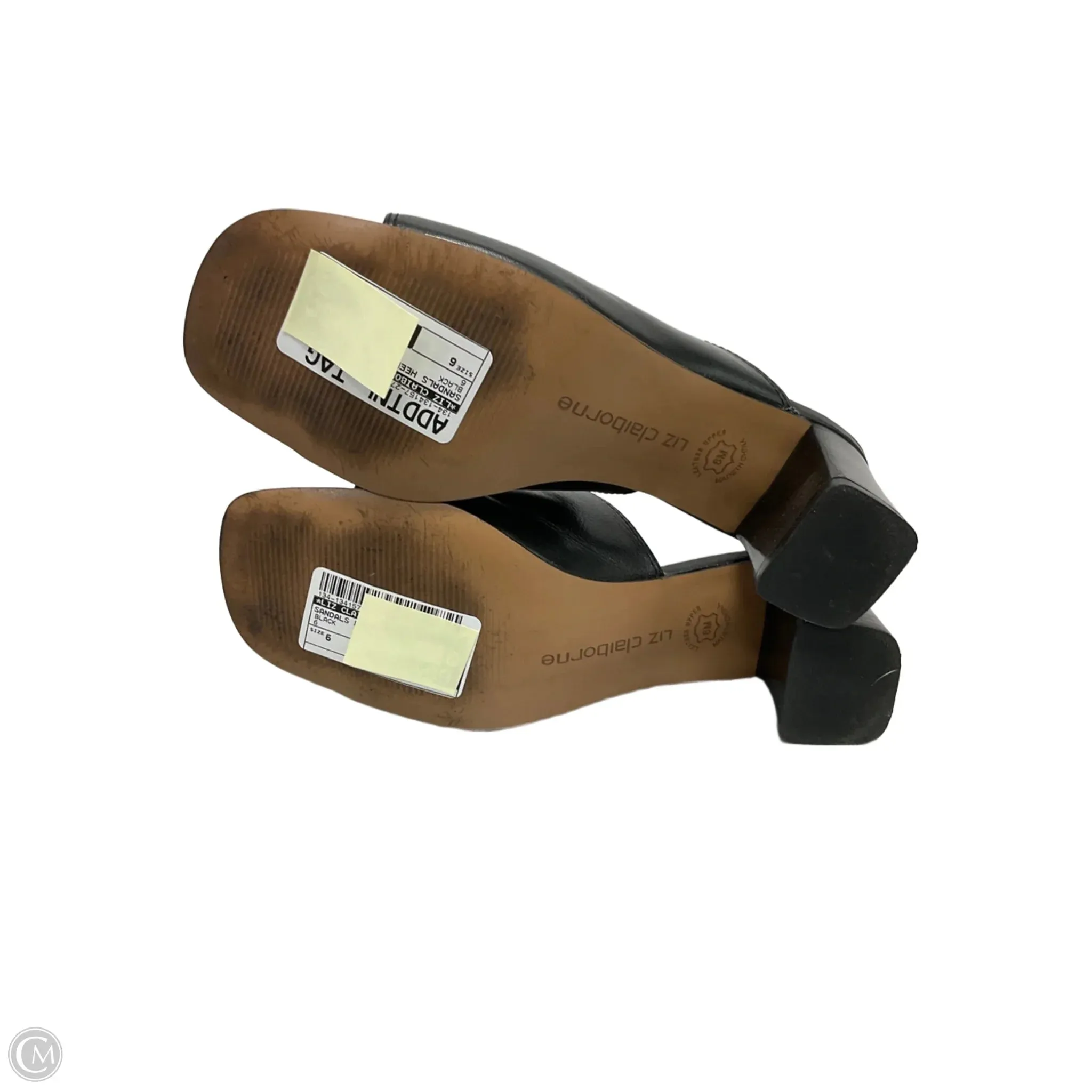 Sandals Heels Block By Liz Claiborne In Black, Size: 6