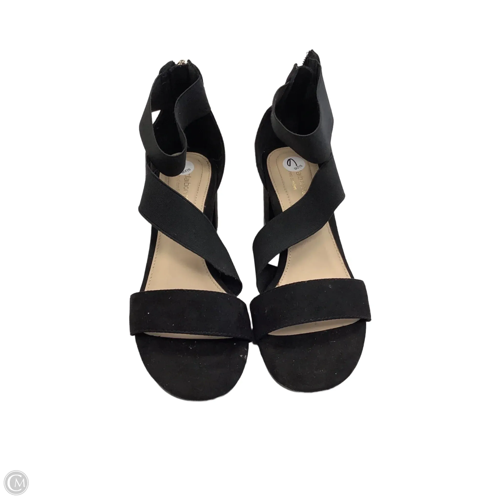 Sandals Heels Block By Liz Claiborne In Black, Size: 6