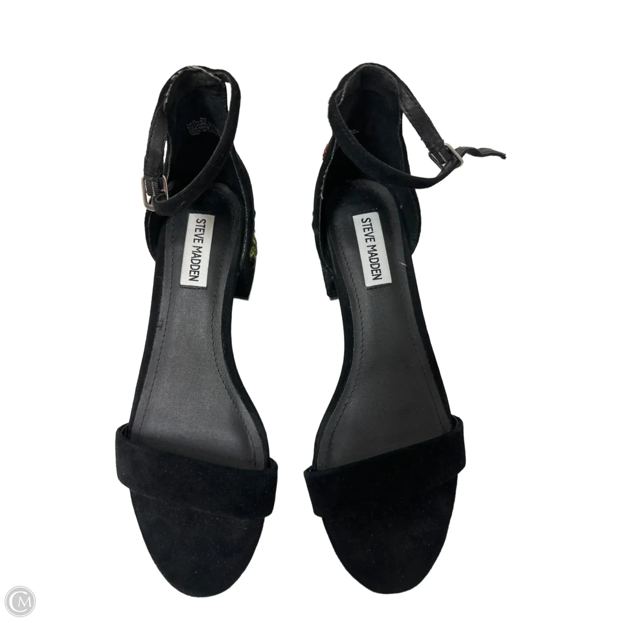 Sandals Heels Block By Steve Madden In Black, Size: 9
