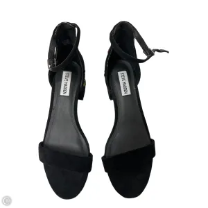 Sandals Heels Block By Steve Madden In Black, Size: 9