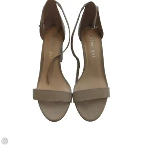 Sandals Heels Stiletto By Madden Girl In Tan, Size: 7.5