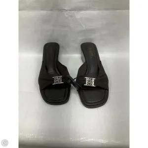 Sandals Heels Wedge By Brighton In Brown, Size: 9.5