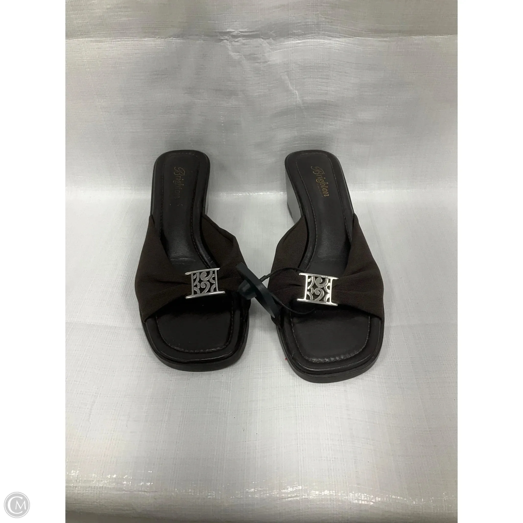 Sandals Heels Wedge By Brighton In Brown, Size: 9.5