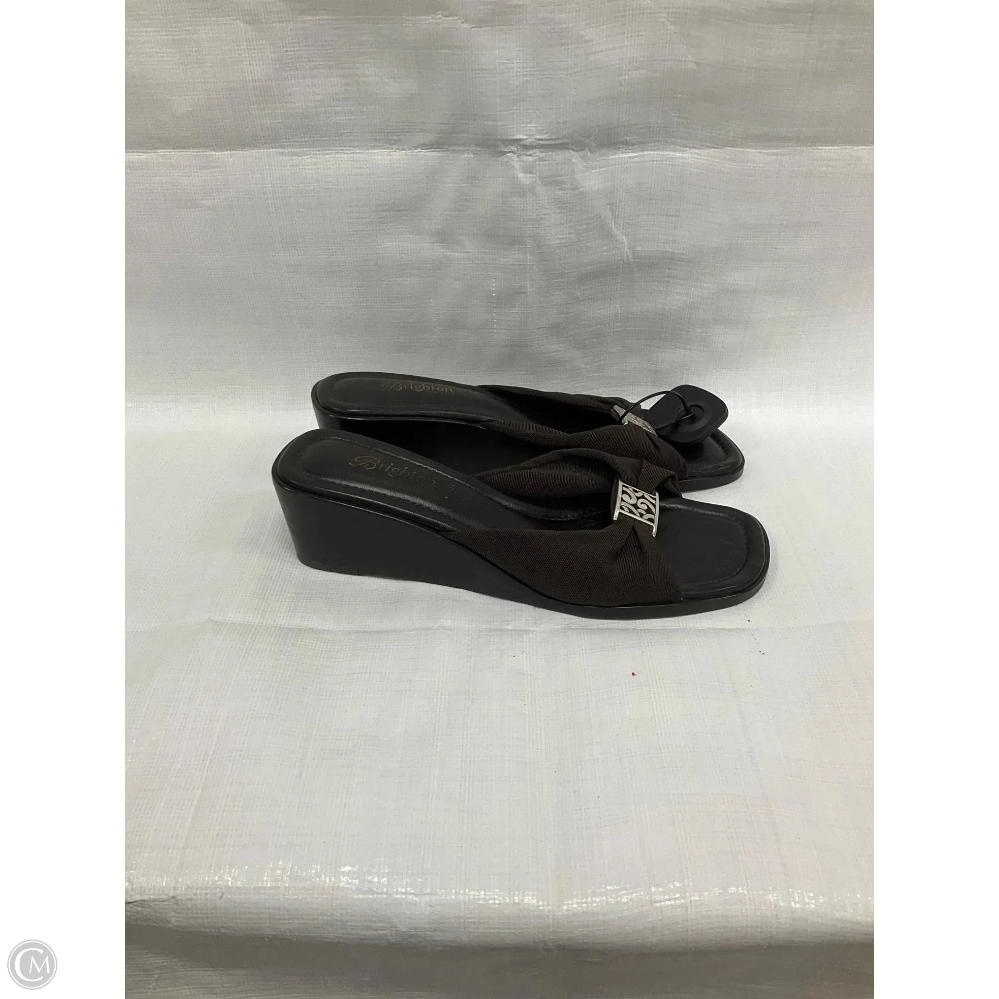Sandals Heels Wedge By Brighton In Brown, Size: 9.5