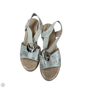 Sandals Heels Wedge By Cme In Gold, Size: 7.5