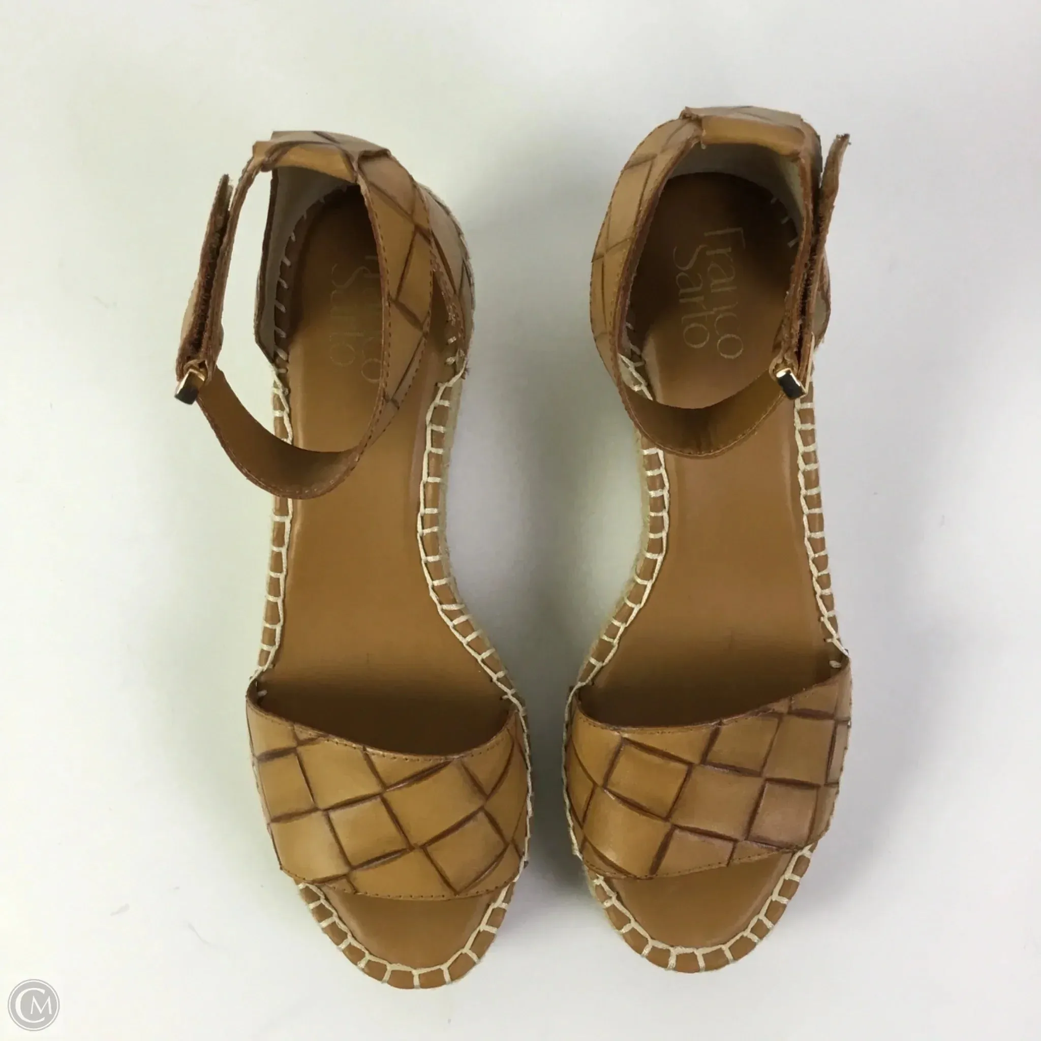 Sandals Heels Wedge By Franco Sarto In Brown, Size: 8.5