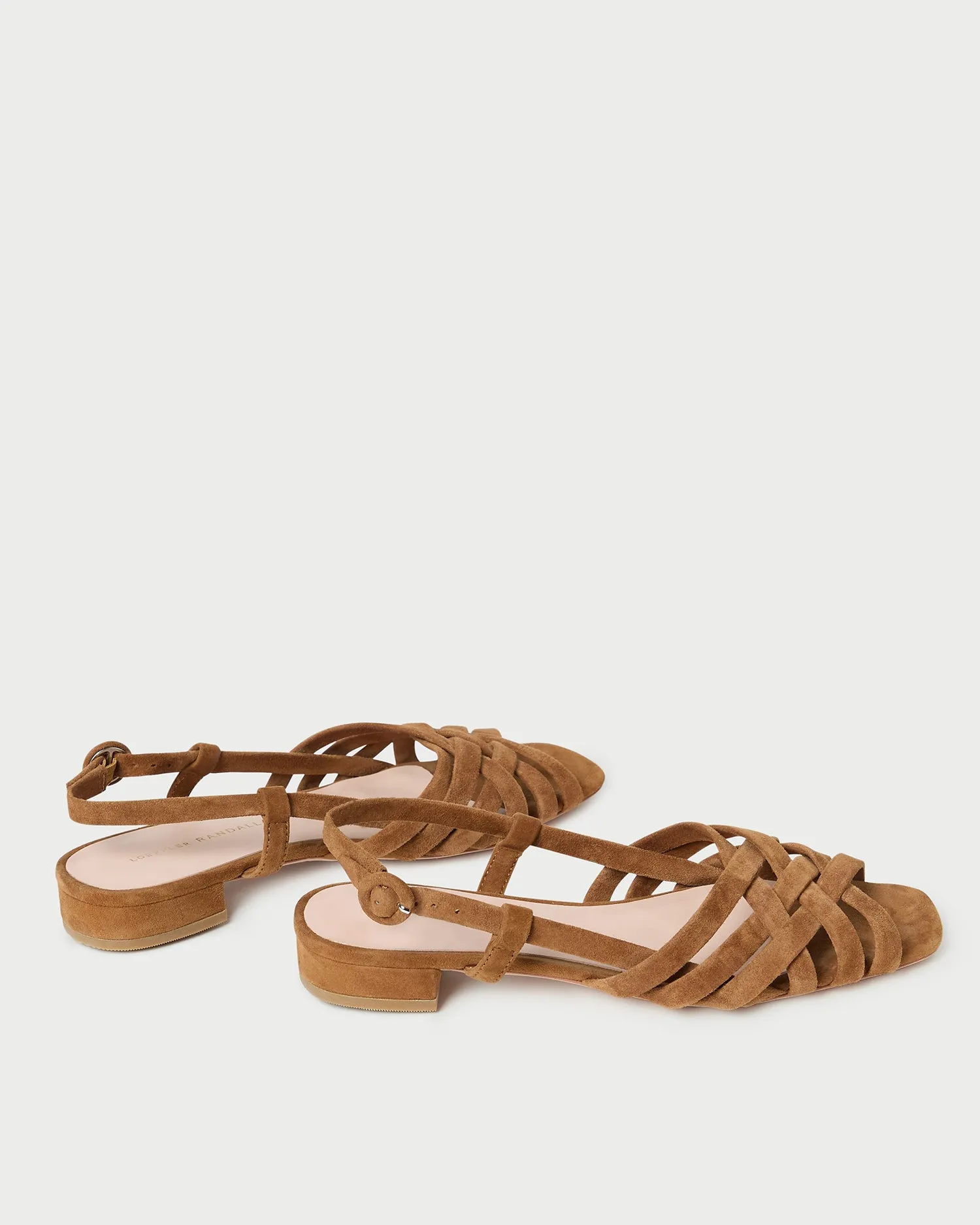 Shelly Cacao Suede Flat Sandal -LOEFFLER RANDALL