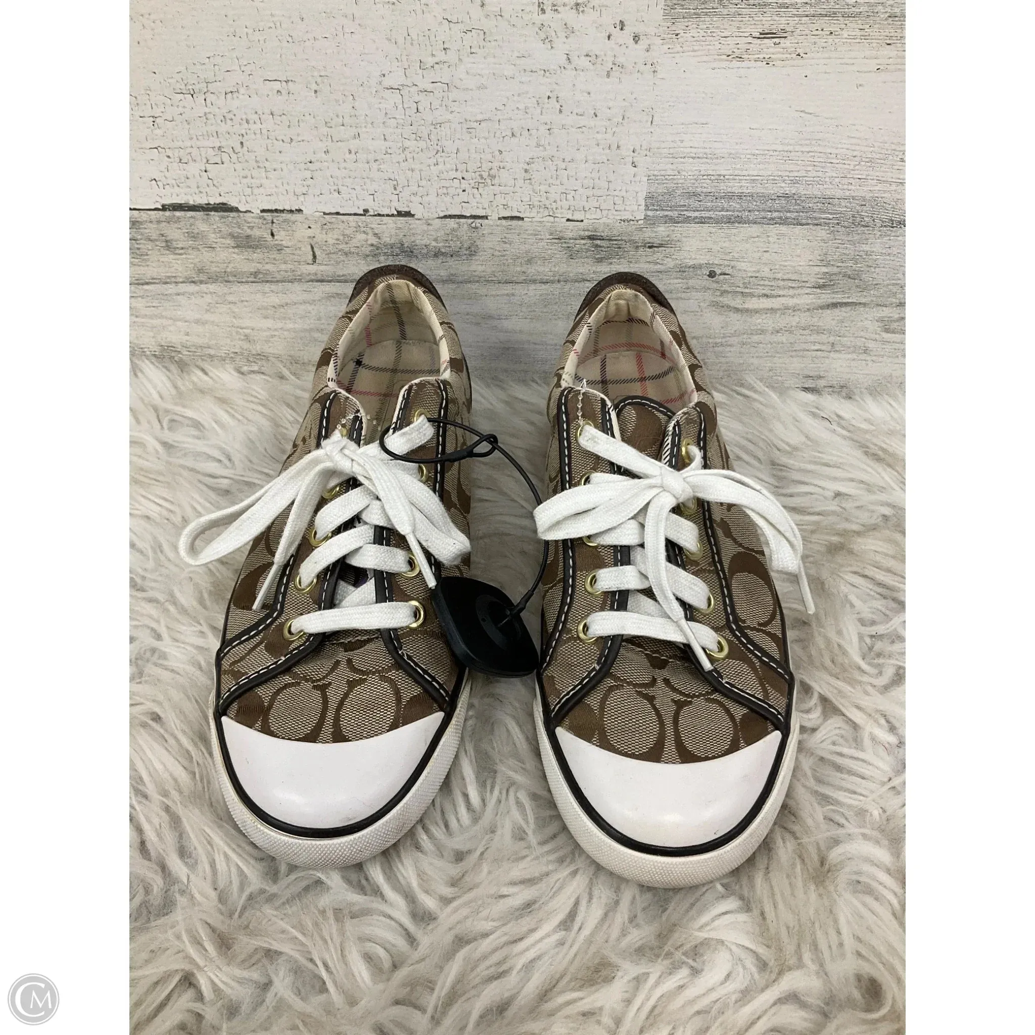 Shoes Designer By Coach In Tan, Size: 8