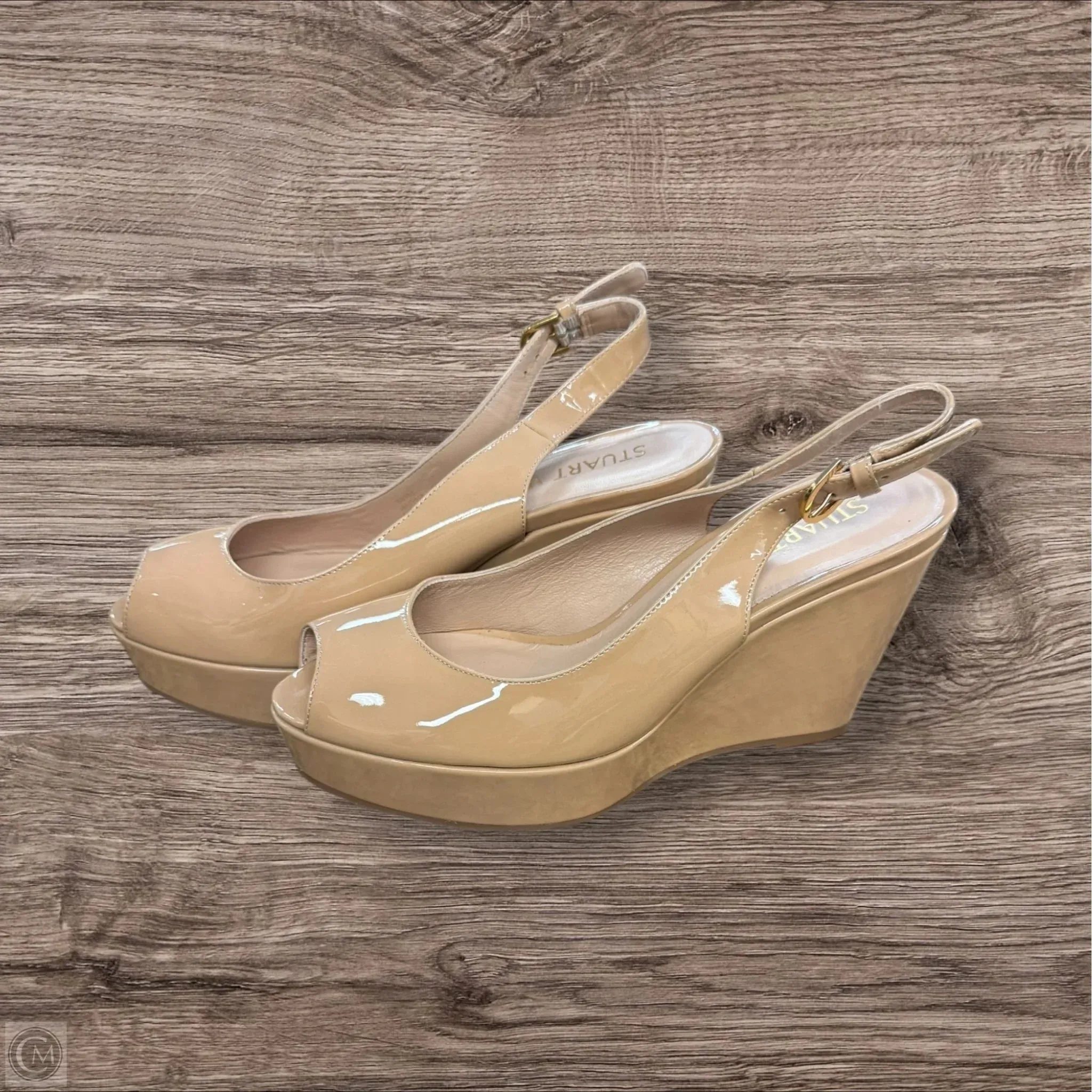Shoes Designer By Stuart Weitzman In Beige, Size: 7.5
